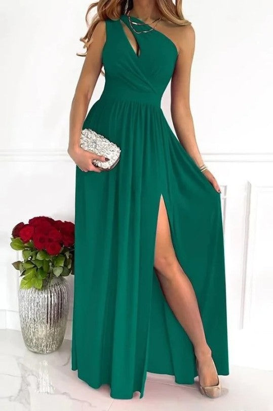 Variant image for Chic One Shoulder Evening Dress, Elegant Black Formal Gown, Knee-Length Semi Formal Dress for Wedding Guests-13