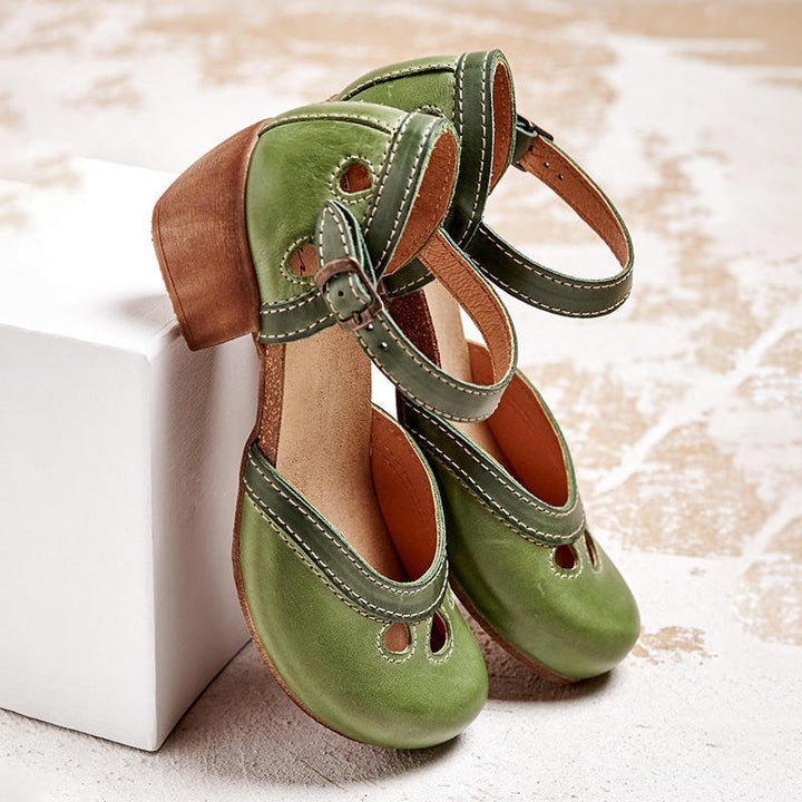 Elegant Women's Sandals with Low Heel for Comfort, Versatile Design for Casual and Formal Occasions-4