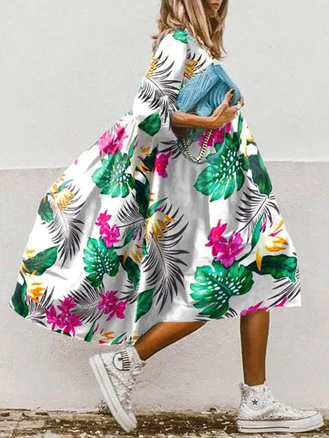 Elegant Women's Summer Dress in Soft Breathable Fabric, Flattering Cut, Knee-Length, Casual and Versatile Style-5