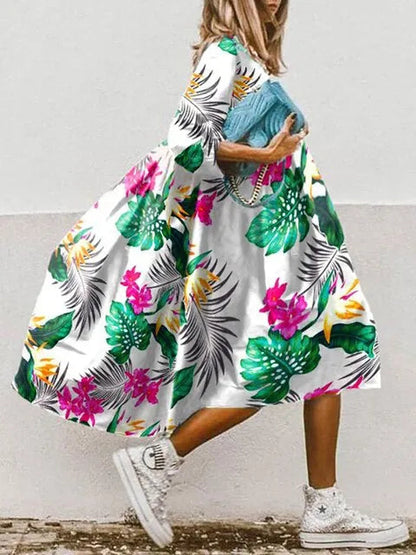Elegant Women's Summer Dress in Soft Breathable Fabric, Flattering Cut, Knee-Length, Casual and Versatile Style-5