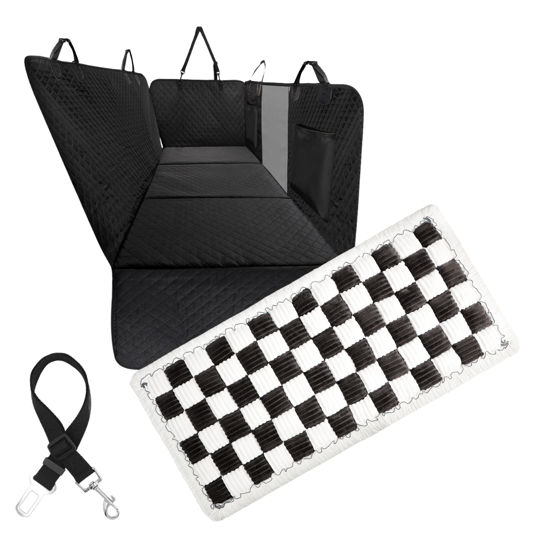 Car Seat Cover Hammock Water-Resistant Protector With Storage Pockets And Mesh Window For Cars And Trucks Fall 2025 Gift