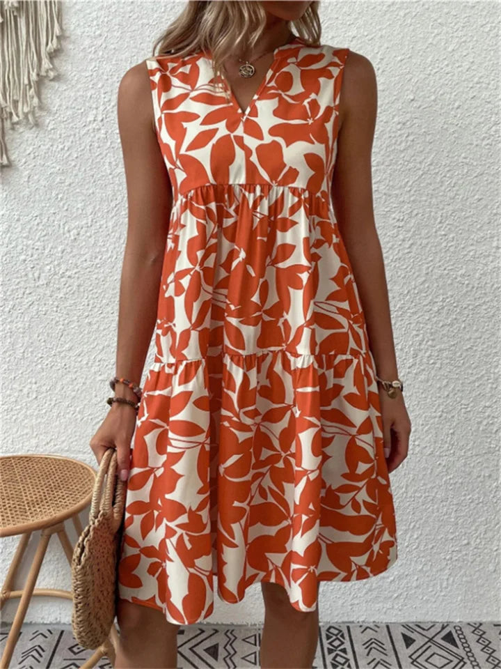 Women's A-Line Floral Maxi Dress, Breathable Cotton Summer Dress for Beach and Garden Parties, Plus Size Available-3
