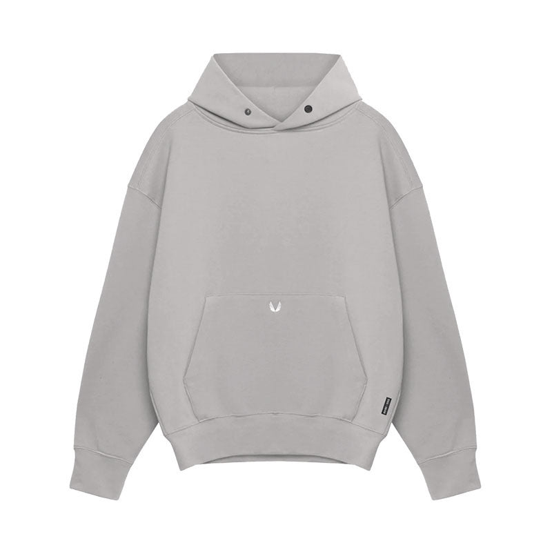 Relaxed Oversized Men's Pullover Hoodie - Cotton, Casual