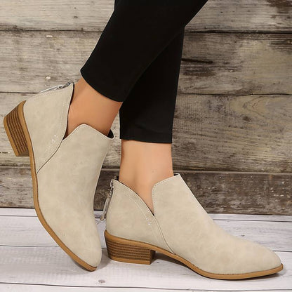 Variant image for Elegant Women's Pointed Toe Boots with Perforated Design for Winter Wear, Comfortable and Versatile Footwear-9