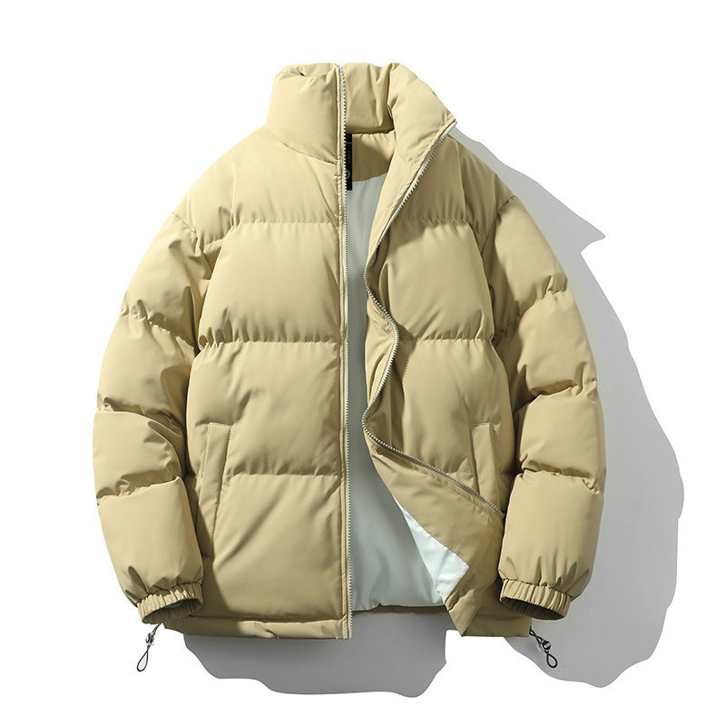 Relaxed Warm Men Down Coat - Boxy Puffer, Polyester, Urban