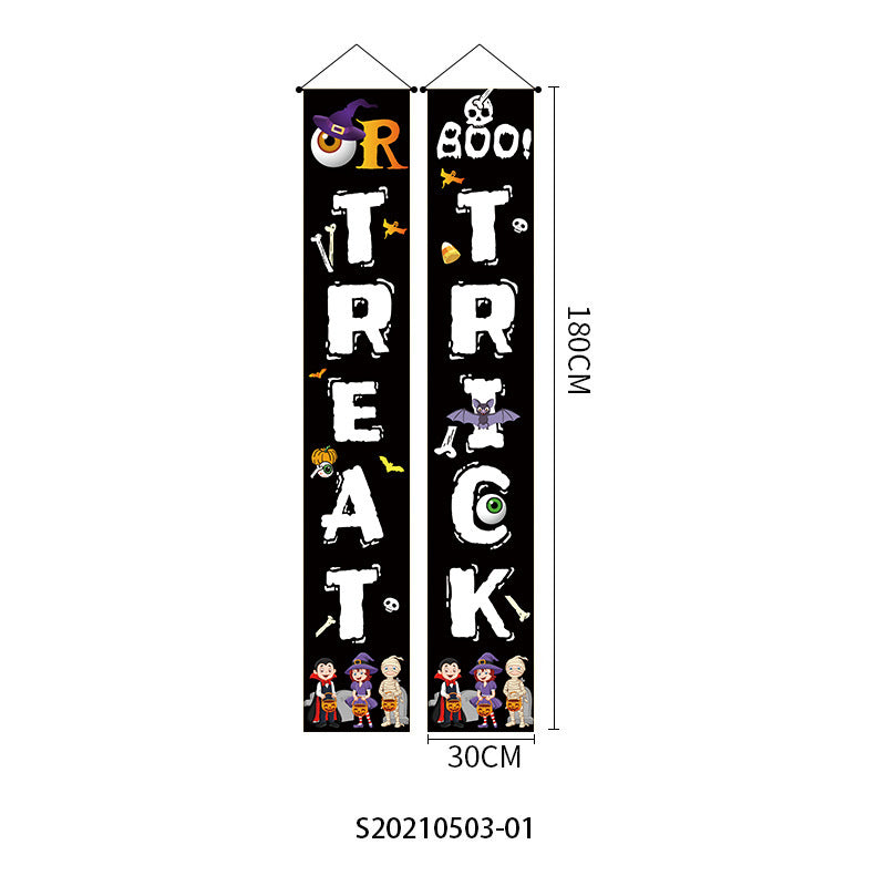 Doorway Halloween Banners Pair Oxford Cloth 180x30cm