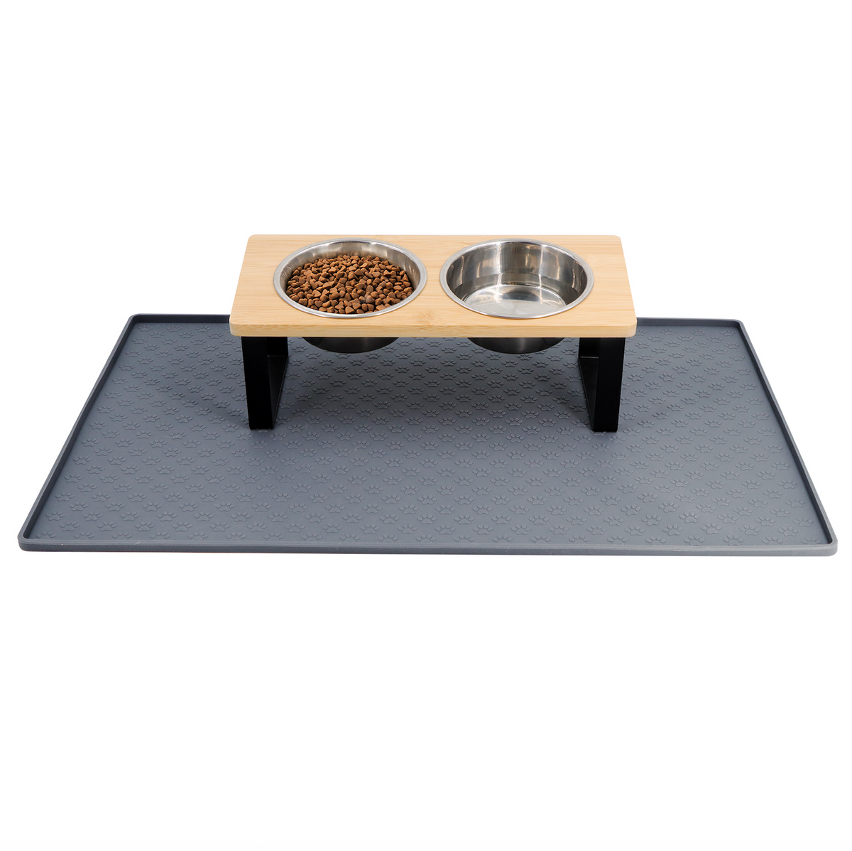 Feeder Dog Mat Non Slip With Raised Edges 15.5 x 23.5 Inches Fall 2025 Pet Essential Keeps Floors Clean