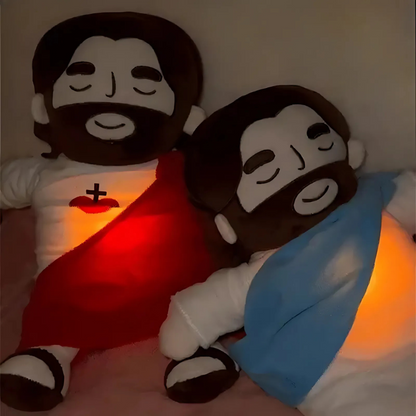 Plush Soothing Breathing Jesus Plushie for Kids Bedtime