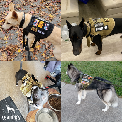 Tactical Dog Harness No-Pull With Front And Back D-Rings Fast-Release Buckles Top Handle Heavy-Duty Training