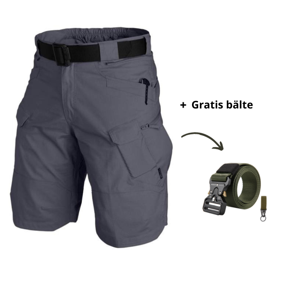 Variant image for Men's Black Cargo Shorts with 7 Pockets, Lightweight Water-Repellent Fabric for Outdoor Adventures-33