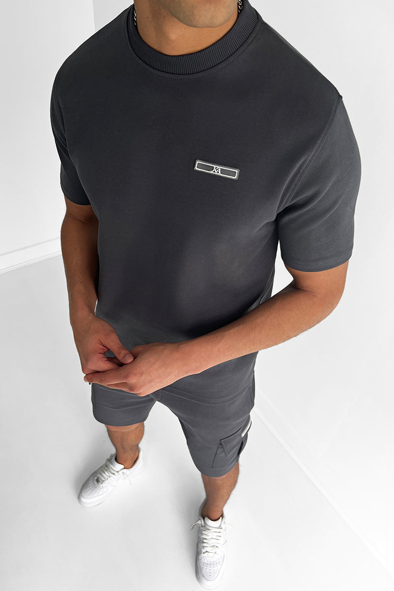 Slim Fit Leisure Set for Men with Cargo Shorts, Premium 100% Cotton Fabric, Tailored Design, Comfortable Everyday Wear-6