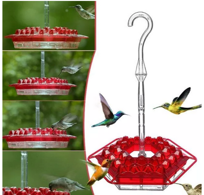 Feeder Hummingbird Ant Proof Outdoor Hanging Perch Hex