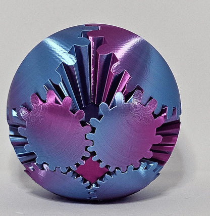 Gear Fidget Ball Steampunk 3D Printed Stress Relief