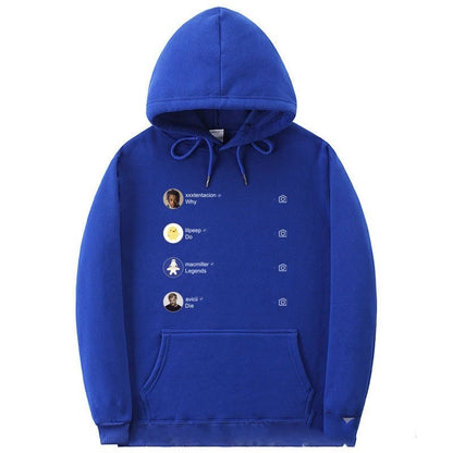 Men's Oversized Hooded Sweater - Relaxed Fit, Fleece Casual