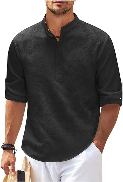 Relaxed Cotton Shirt for Casual Outings and Elegant Layering, Soft Breathable Fabric, Available in Various Sizes and Colors-6