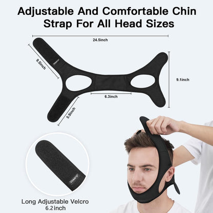 Anti2025 Edition Snoring Chin Strap Breathable Sleep Apnea Aid