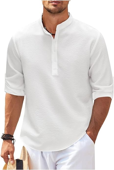 Relaxed Cotton Shirt for Casual Outings and Elegant Layering, Soft Breathable Fabric, Available in Various Sizes and Colors-5