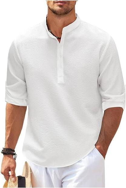 Variant image for Relaxed Cotton Shirt for Casual Outings and Elegant Layering, Soft Breathable Fabric, Available in Various Sizes and Colors-7