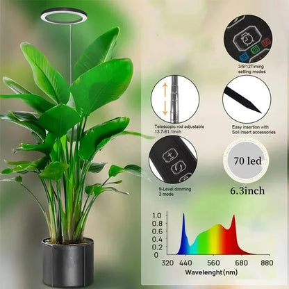 Light Grow For Indoor Plants Full Spectrum LED Plant Light, Year-Round Growth, Energy Efficient