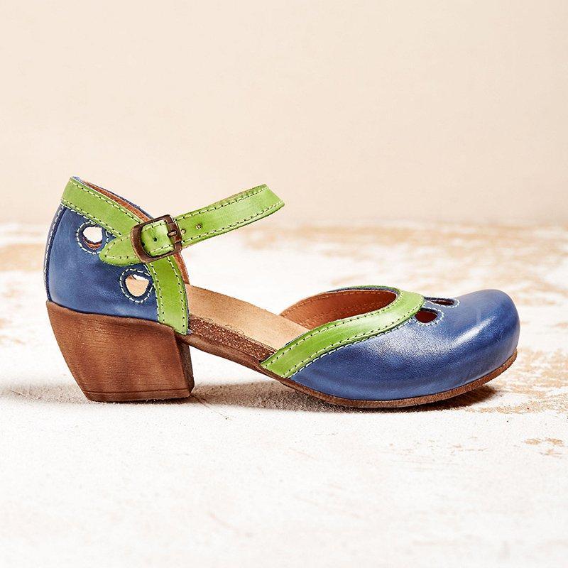 Elegant Women's Sandals with Low Heel for Comfort, Versatile Design for Casual and Formal Occasions-6