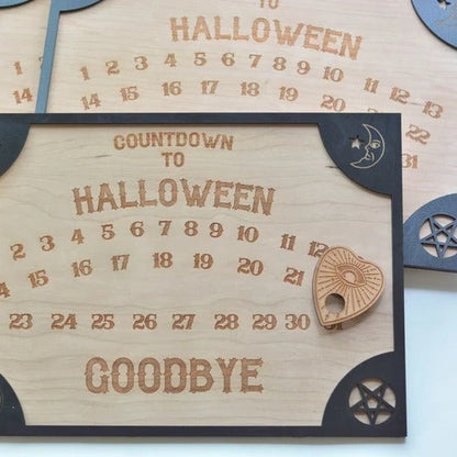 Halloween2025 Edition Countdown Calendar Rustic Wall Decor
