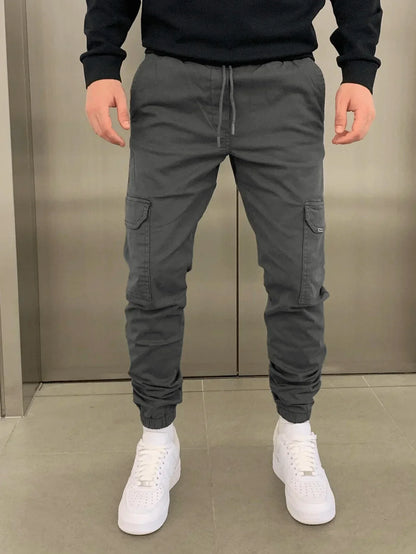 Comfortable Loose Fit Black Cargo Pants for Women with Practical Pockets and Elastic Waistband-6
