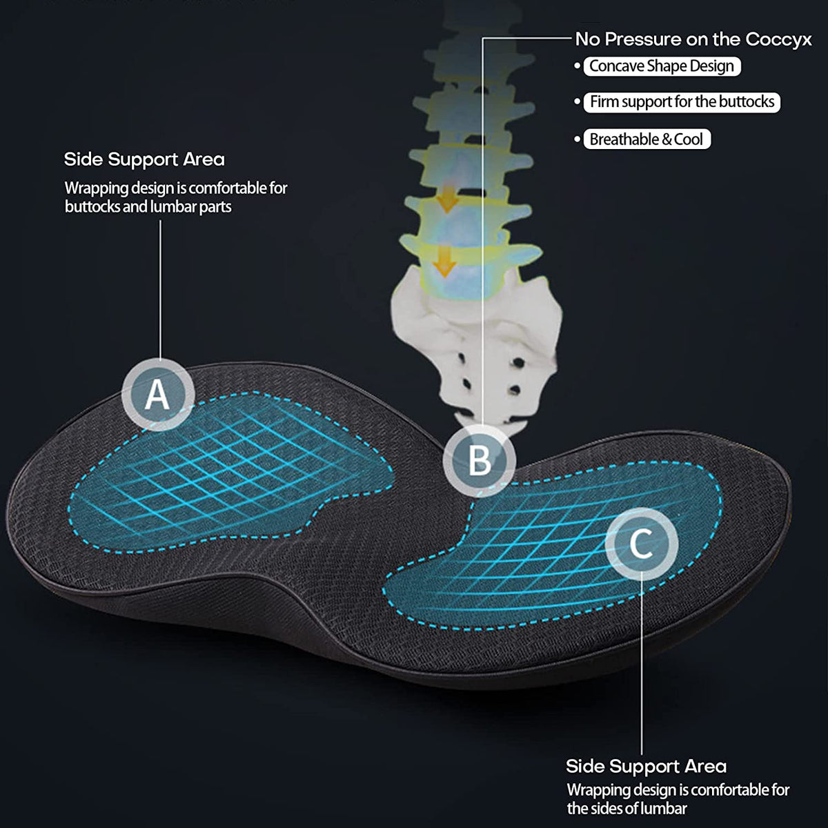 Seat Car Cushion Height Boosting Pad For Shorter Drivers
