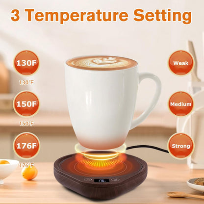 Coffee2025 Edition Mug Warmer Kit With 5.5 Inch Heating Plate, Touch Controls, 3 Temperature Levels, 4 Hour Auto Off, Back to School Gift