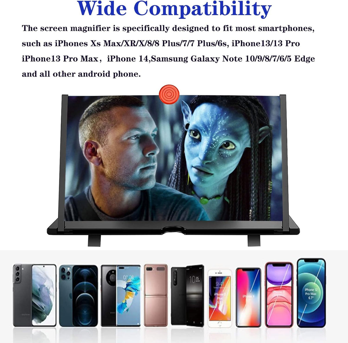 Phone2025 Edition Screen Magnifier 12 Inch Foldable Battery Free View Enhancer For Movies Videos And Gaming Back To School