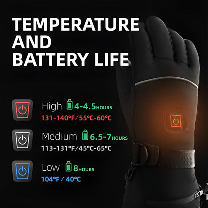 Gloves Heated Battery Heated Winter Gloves 8 Hour Warmth