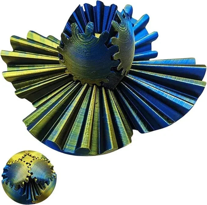 Gear Fidget Ball Steampunk 3D Printed Stress Relief
