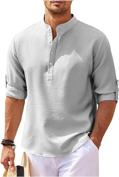 Variant image for Relaxed Cotton Shirt for Casual Outings and Elegant Layering, Soft Breathable Fabric, Available in Various Sizes and Colors-37