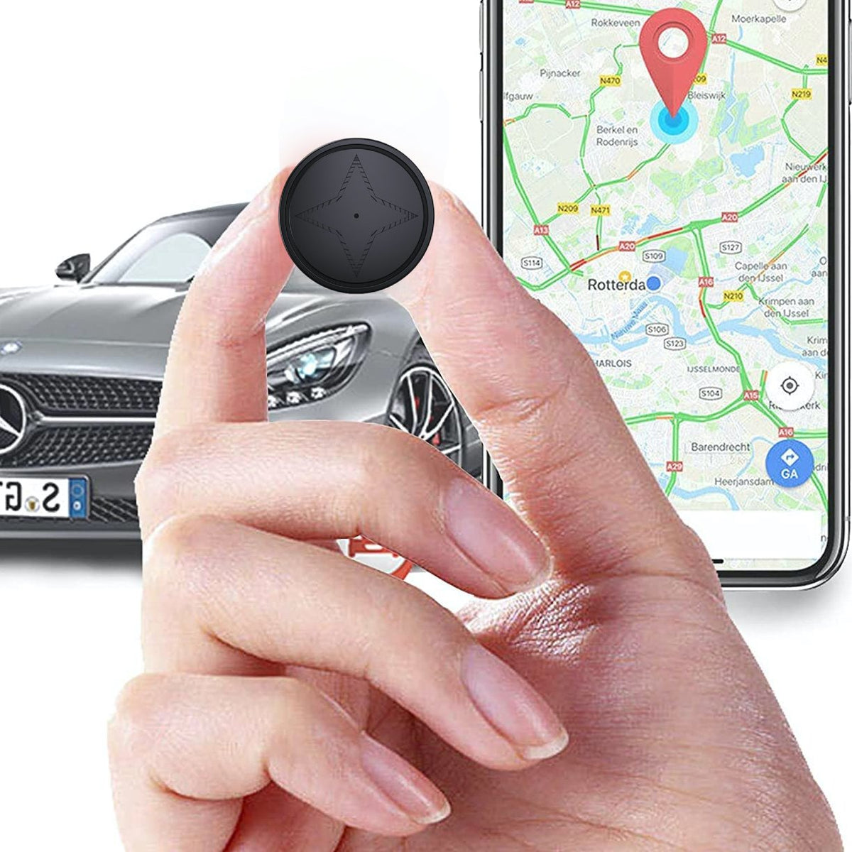 Real-Time Vehicle Tracker, Magnetic Anti-Theft GPS Device, Long Battery Life – GPS Tracker for Cars