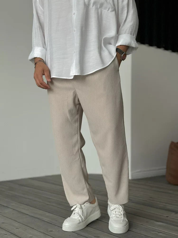 Variant image for Men's Trousers - Soft Luxury Tailored Pants for Everyday Wear, Premium Fabric, Tailored Fit, Classic Style-1
