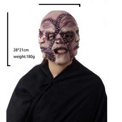 Mask Halloween Three Sided Grimace Latex Cosplay Prop