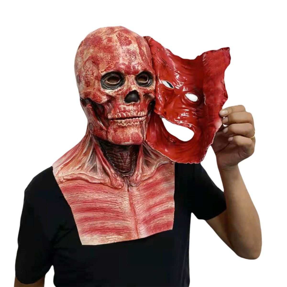 Latex Horror Mask Headgear Halloween 2025 Immersive