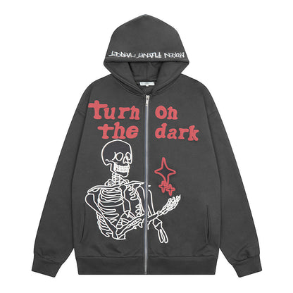 Men’s Oversized Hooded Cardigan - Zip, Cotton, Autumn