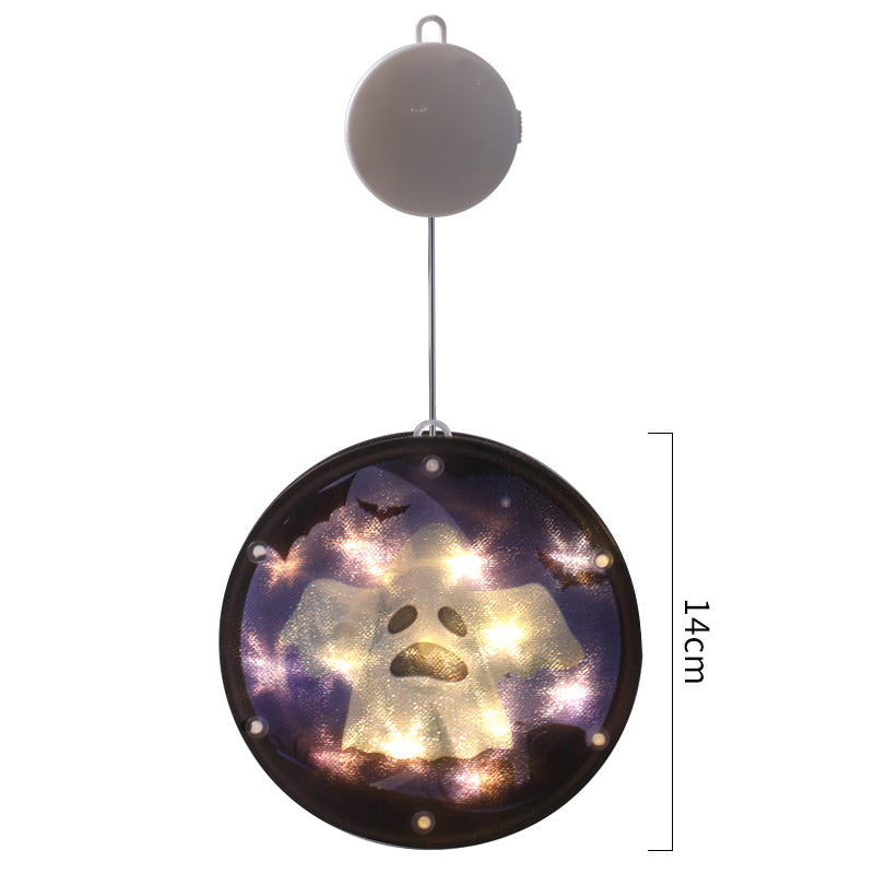 LED Halloween Lantern 160mm PVC Decor, IP44 Spooky Glow