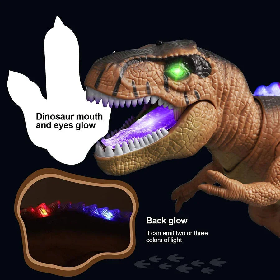 Control Remote T Rex Dinosaur LED Light Up Walking Roaring Toy For Kids Fall 2025 Gift