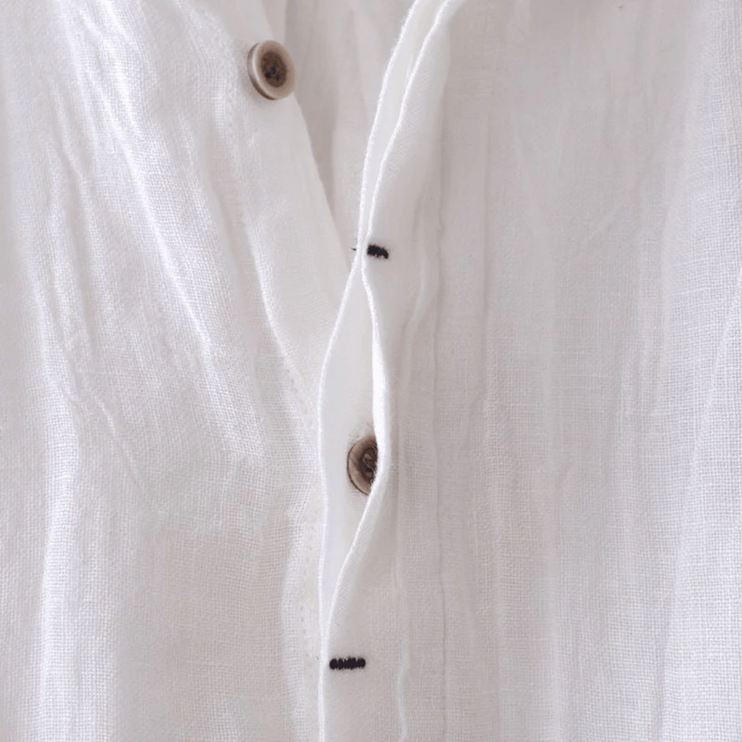 Men's Short Sleeve Linen Shirt, Lightweight Breathable Tailored Fit for Casual and Beach Wear-4