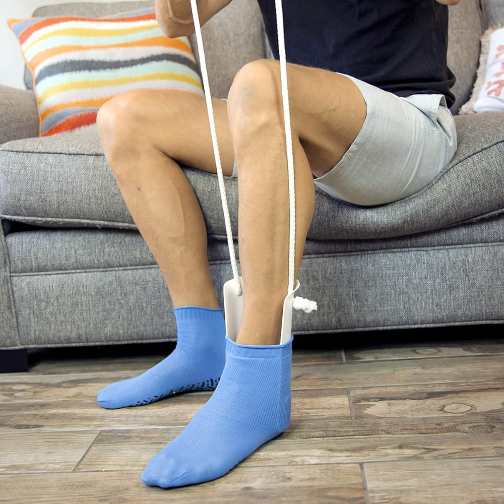 Sock Aid No Bend Dressing Device Light Travel