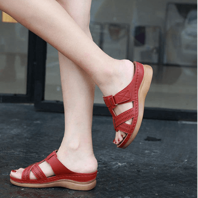 Comfortable Women's Platform Sandals with Slip-On Design and Shock-Absorbing Sole for All-Day Support-1