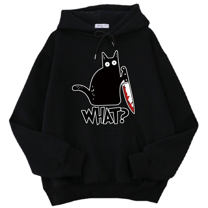 Men’s Oversized Hoodie - Graphic Pullover, Wool Lined Casual