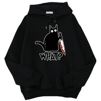 Men’s Oversized Hoodie - Graphic Pullover, Wool Lined Casual