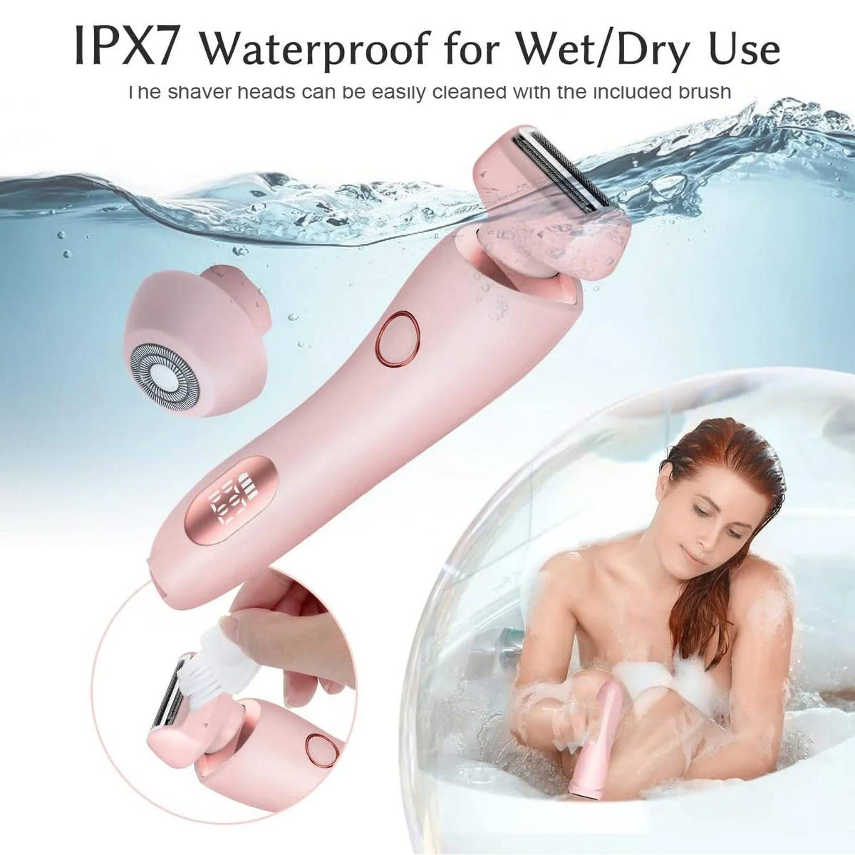 Motor-Driven Shaver 3D Floating Blade Dual-Head Water-Resistant Wet Dry Use Gentle Painless Hair Removal Fall 2025 Self-Maintenance Gift