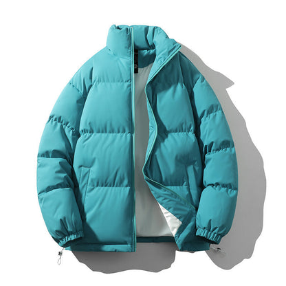 Relaxed Warm Men Down Coat - Boxy Puffer, Polyester, Urban