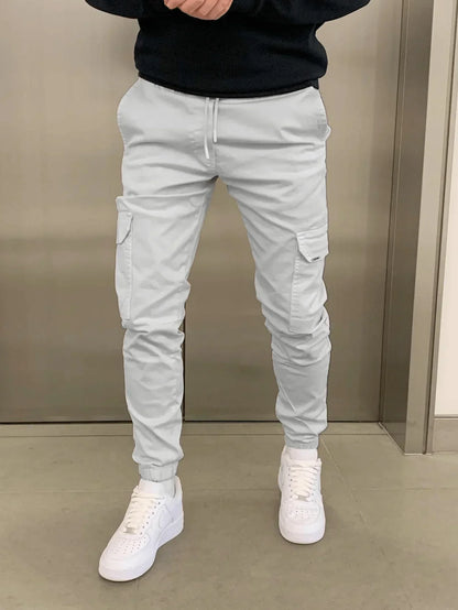 Variant image for Comfortable Loose Fit Black Cargo Pants for Women with Practical Pockets and Elastic Waistband-19