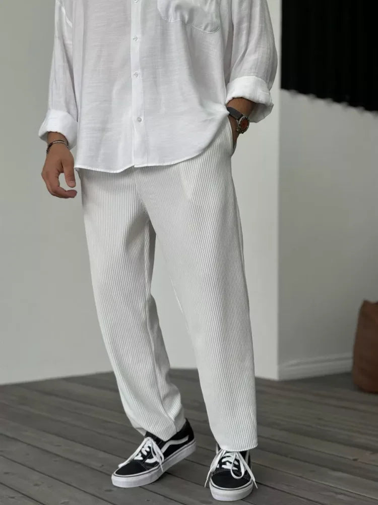 Men's Trousers - Soft Luxury Tailored Pants for Everyday Wear, Premium Fabric, Tailored Fit, Classic Style-5
