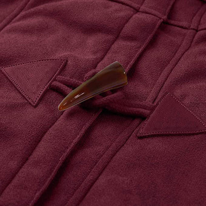 Womens Warm Winter Jacket - Hooded Mid-Thigh, Suede