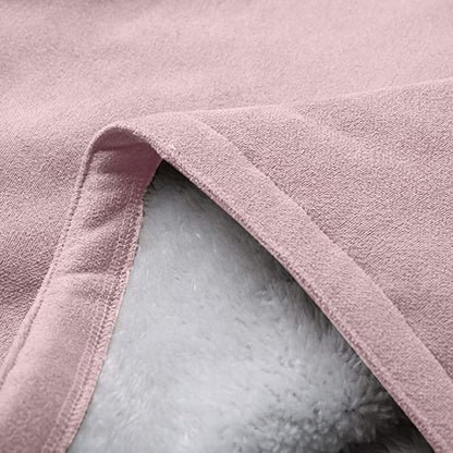 Womens Warm Winter Jacket - Hooded Mid-Thigh, Suede